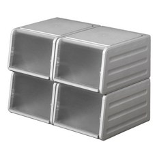 ROLL N ROLL 滑動式多功能收納箱, 4個, 現代灰