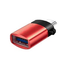헨센 USB to C타입 휴대용 연결 변환젠더, 레드, 1개