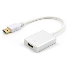 Hensen USB轉HDMI轉接器, 1個, 銀色