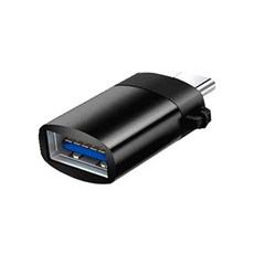 Hensen USB to Type-C 便攜式連接轉換轉接頭, 1個, 黑色