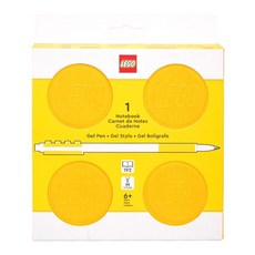 LEGO 附鎖日記本 + 膠墨筆套組 53565, 1個, 黃色