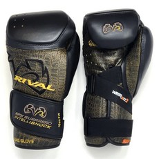 RIVAL RFX Guerrero IntelliShock 拳擊手套雙手套裝, 1組, 鱷魚黑