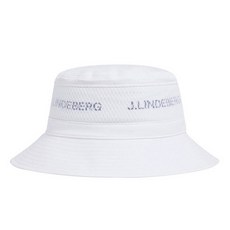 J.LINDEBERG 男款網狀Logo漁夫帽 GMAC7856, 白色