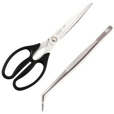 ZEUS Kitchenware 廚房剪刀 + 彎頭料理夾組, 單一顏色, 1套