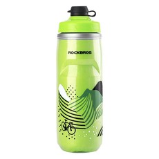 ROCKBROS 洛克兄弟 運動冷卻水瓶, 綠色, 1個, 620ml
