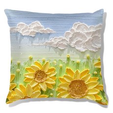 홈플로우 북유럽 스타일 손으로 그린 유화 포인트 쿠션커버