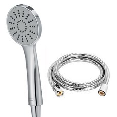 American Standard Oslo手持蓮蓬頭+黃銅不鏽鋼淋浴軟管 1.5m, Chrome, 1組