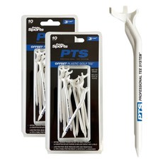 Pride GolfTee PTS Offset 塑膠功能性高爾夫球釘 10入, 藍色, 2個