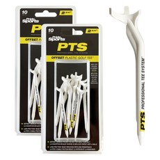 Pride GolfTee PTS Offset塑膠功能性高爾夫球座 10入組, 黃色, 2組