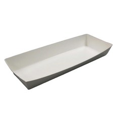 白色方形紙盤託盤 28號 17.7 x 5.7 x 2.4cm, 1個, 200入