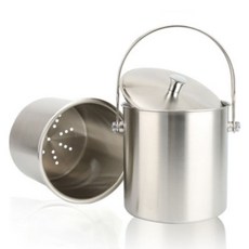 BEULRUMUYEOK 304不鏽鋼廚餘桶 3L, 1個, 白色