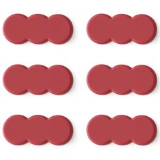 ade.l 三重矽膠筷匙架, 珊瑚紅, 6個