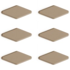 에이드엘 다이아 실리콘 수저받침, 샌드베이지, 6개