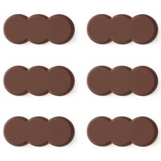 ade.l 三重矽膠筷匙架, 巧克力棕, 6個