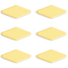 ade.l 鑽石矽膠湯匙筷架, 淡黃色, 6個