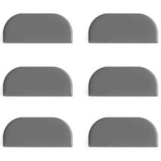 에이드엘 아치 실리콘 수저받침, 다크그레이, 6개