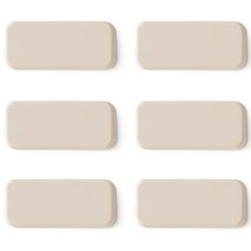 에이드엘 오브롱 실리콘 수저받침, 베이지, 6개