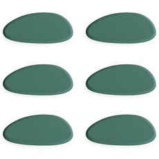 에이드엘 몽돌 실리콘 수저받침, 카키, 6개