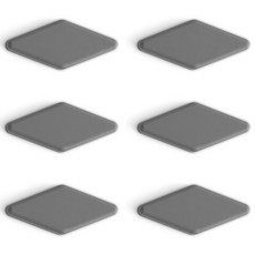 에이드엘 다이아 실리콘 수저받침, 다크그레이, 6개