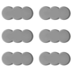 ade.l 三重矽膠筷匙架, 淺灰, 6個