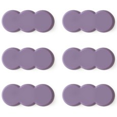 ade.l 三重矽膠筷匙架, 紫丁香, 6個