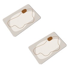 Block Mart 防滑珪藻土腳踏墊, type3, 2個