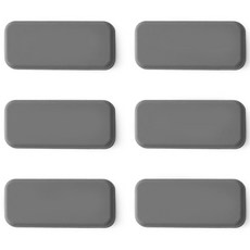 에이드엘 오브롱 실리콘 수저받침, 다크그레이, 6개