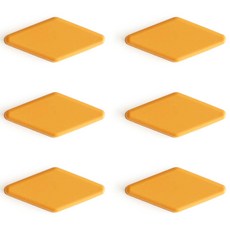 ade.l 鑽石矽膠湯匙筷架, 芥末黃, 6個