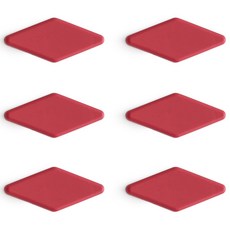 ade.l 鑽石矽膠湯匙筷架, 珊瑚紅, 6個