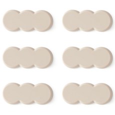 ade.l 三重矽膠筷匙架, 米白, 6個