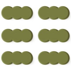 ade.l 三重矽膠筷匙架, 橄欖綠, 6個