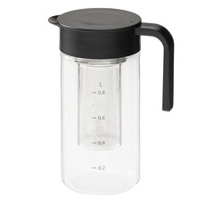 JAJU 不鏽鋼茶網Tritan水瓶, 1.15L, 1個, 單一顏色