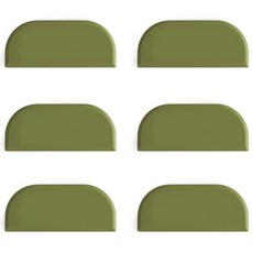 ade.l 拱形矽膠筷匙架, 橄欖色, 6個