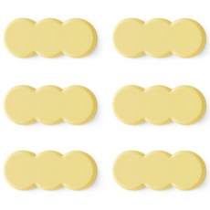 ade.l 三重矽膠筷匙架, 淺黃, 6個