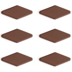 ade.l 鑽石矽膠湯匙筷架, 巧克力棕, 6個