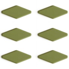 ade.l 鑽石矽膠湯匙筷架, 橄欖綠, 6個