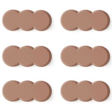 ade.l 三重矽膠筷匙架, 磚紅, 6個