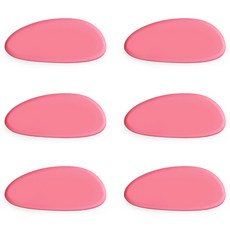 에이드엘 몽돌 실리콘 수저받침, 크림핑크, 6개