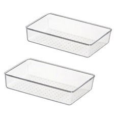 Ju and Ji 多用途壓克力收納托盤 E型, 2個, 透明
