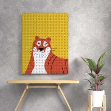 타공판닷컴 프린팅 타공판 800 x 1200 mm, 애니멀프렌즈 호랑이, 1개