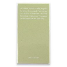 PAPERIAN List to Live By Three Row 每日手持萬年曆手帳, 1個, 開心果