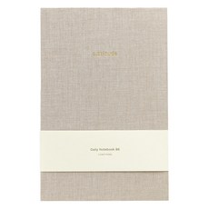 페이퍼리안 애티튜드 데일리 B6 라인 노트 만년형, 리넨 베이지, 1개