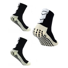 SOLVELIVING 防滑男士足球襪 3入組, 1套, 黑色