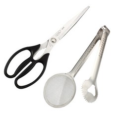 ZEUS Kitchenware 廚房剪刀+西餐煎網鉗套裝, 混色, 1組