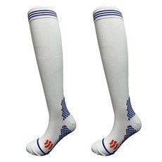 Mabso Shop 女款健身跑步高爾夫及膝襪 2雙組 RK2119, 白色, 1套