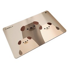 블럭마트 귀여운 동물 규조토 발매트, 강아지, 1개