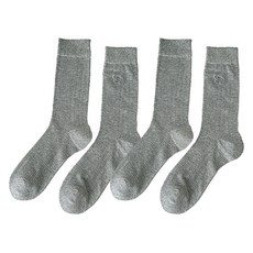 Mabso Shop 女性用柔美浪漫蝴蝶結刺繡高爾夫球襪 2雙組 RK2120, 灰色, 1套