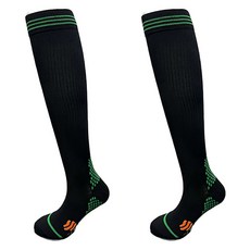 Mabso Shop 女款健身跑步高爾夫及膝襪 2雙組 RK2119, 黑色, 1套