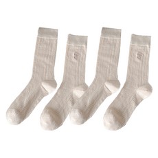 Mabso Shop 女性用柔美浪漫蝴蝶結刺繡高爾夫球襪 2雙組 RK2120, 粉紅色, 1套