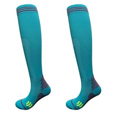 Mabso Shop 女款健身跑步高爾夫及膝襪 2雙組 RK2119, 海洋藍, 1套